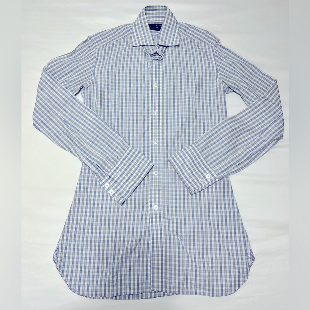 Turnbull & Asser Bespoke Long Sleeve Navy 100% Cotton XS-Small Body Frame